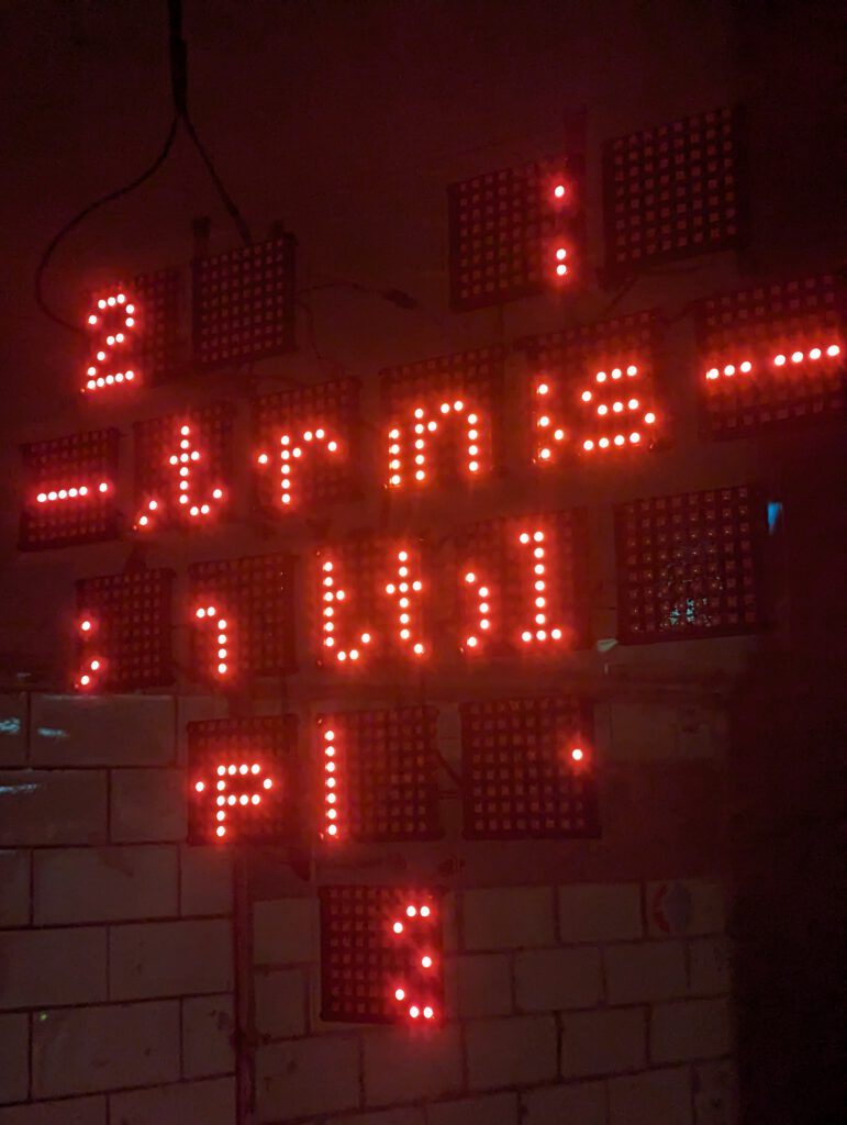 LED Heart installation with messages